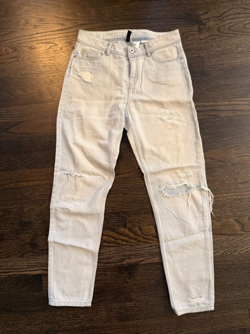 H&M Straight Jeans Women's Size 4 Light Wash Mid Rise Straight Leg Denim